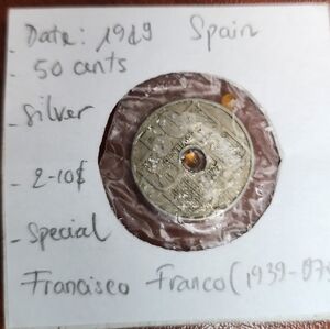 1949 Spain 50 Cents